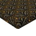 thumbnail image 4 of Ambesonne Flower Fitted Sheet, Silhouettes of Blossoms Art, King Size, Marigold Charcoal Grey, 4 of 5