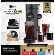 Ninja Pods & Grounds Hot & Iced Single-Serve Coffee Maker, K-Cup Pod Compatible, Rapid Cold Brew, PB045, Black