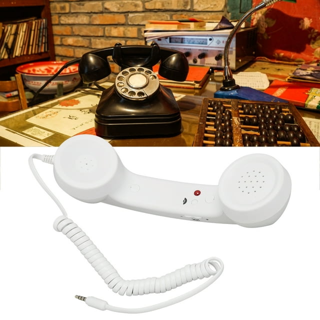 Teléfono Retro De 3.5 Mm A Teléfono De Teléfono, Micrófono De Altavoz De Portátil De Teléfono Del Teléfono, Reduzca El Receptor De Portava Del Micrófono De Radiación Del
