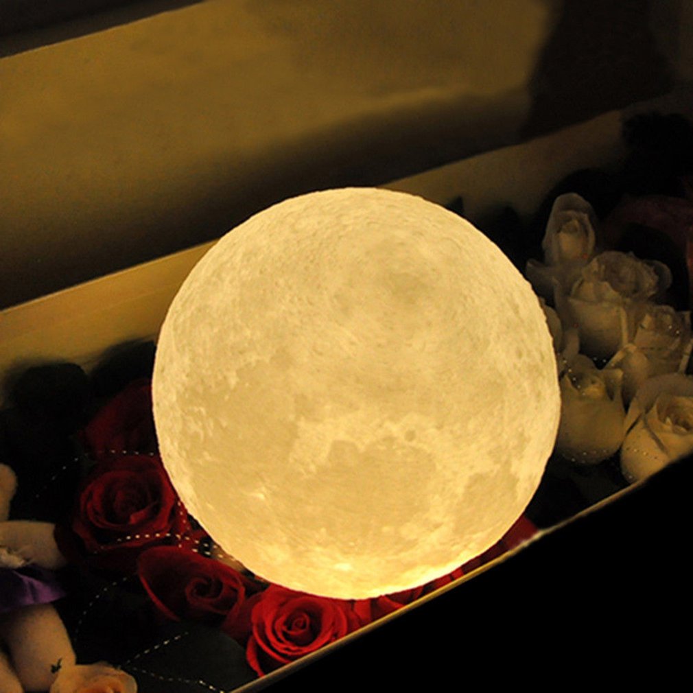 18cm 3D Print Girlfriend Birthday Gift Night Moon Light Touch Control LED UK GA 18cm 3D Print Girlfriend Birthday Gift Night Moon Light Touch Control LED UK GA
