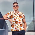 thumbnail image 4 of Sikiie Thanksgiving Turkey Leaves Print Men's Short-sleeved POLO Shirts, Button-down Shirts and T-shirts are Suitable for Vacation, Leisure and Business-Large, 4 of 6