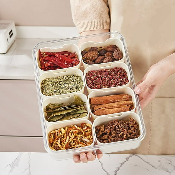 Divided Serving Tray with Lid and Handle Snackle Box Charcuterie Container PortablXL16639