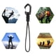 thumbnail image 2 of Clip de gancho de cordón trenzado de cuerda de paraguas de 7 núcleos para llaves/hombres/mujeres (negro largo) Likrtyny Para estrenar, 2 of 9