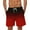 Red-C, variant on Men's Swim Trunks Quick Dry Bathing Suit Gradient Elastic Waist Drawstring Beach Shorts with Pockets White