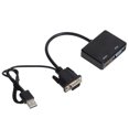 thumbnail image 3 of Interface SplitterMultimedia, Multimedia Interface Adapter Practical Multi-Port  For Office For Computer For Home Black, 3 of 8