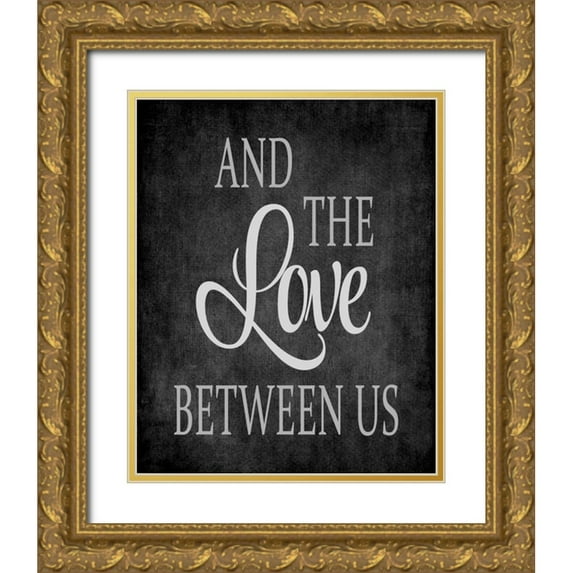Robinson, Tamara 20x24 Gold Ornate Wood Framed with Double Matting Museum Art Print Titled - The Love Between Us - Grey