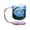 blue with pink, variant on Clear Suspension Design Glass Cup Heatproof Comfortable Handle and Base Floating Effect Coffee Mug for Home Use