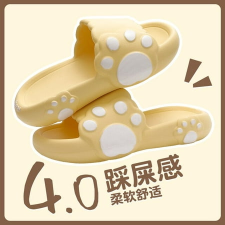 

QWZNDZGR Soft Summer Thick Platform Women Men s Slippers Beach Slide Sandals Non-slip Flip Flops Cartoon Boy Girls High Heels Ladies Shoe