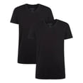 thumbnail image 1 of Bamboo basics Camiseta VELO, paquete de 2 - Camiseta interior, cuello en V, camiseta simple Negro M (Medium), 1 of 3