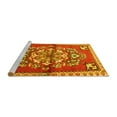 thumbnail image 2 of Ahgly Company Machine Washable Indoor Rectangle Persian Yellow Traditional Area Rugs, 6' x 9', 2 of 4