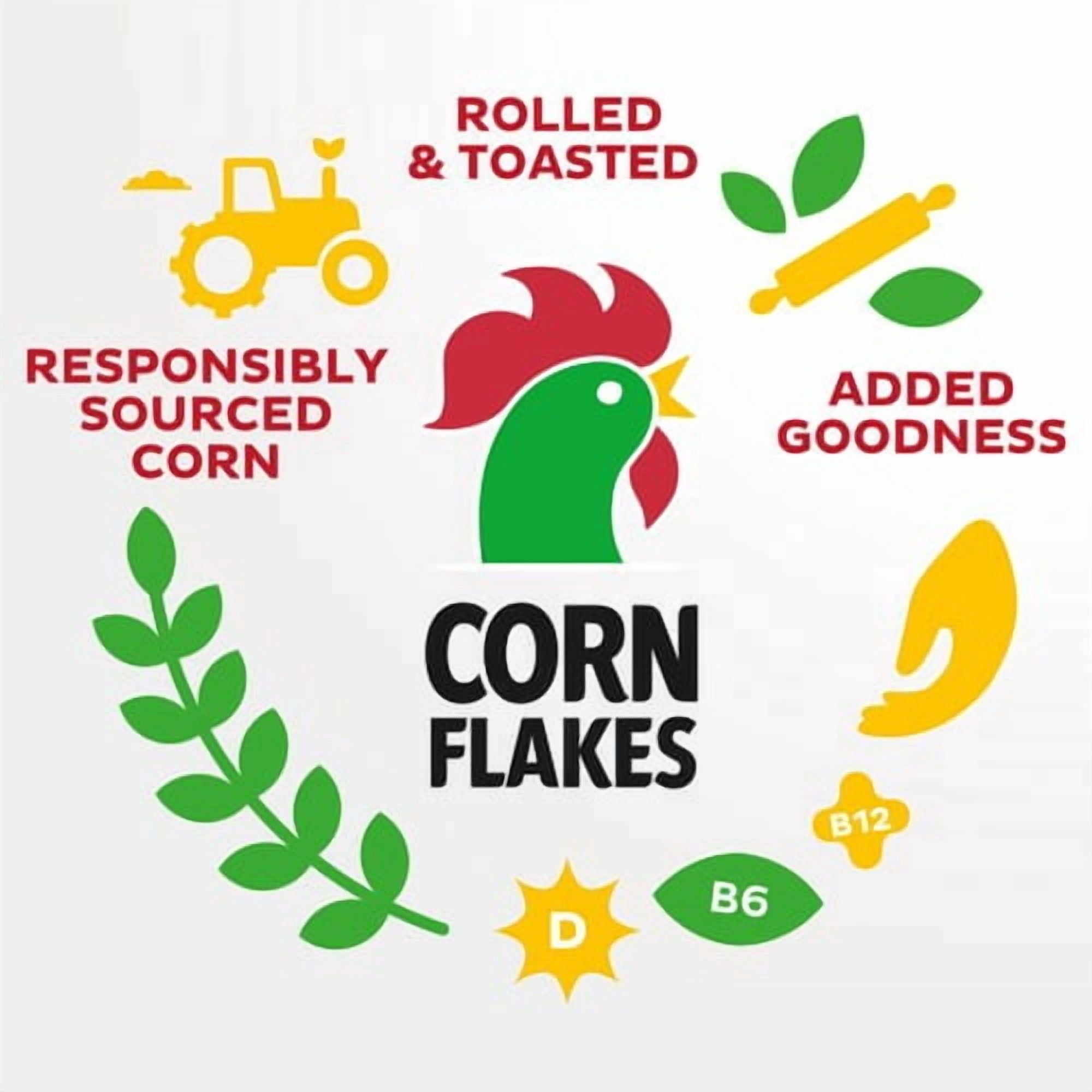 Kellogg's Corn Flakes Breakfast Cereal 1kg, British Import (Pack of 3)