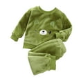 thumbnail image 3 of TAGOLD Kids Toddler Casual 2 Piece Outfits Set,Boys Girls Long Sleeve Winter Sets,Children's Flannel Sleepwear Set Long Pants Thickened Home Clothes Set,2 Years, 3 of 5