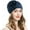 Bead Flower Navy, variant on Women Turban Beanie Hat with Flower Chemo Headwear Elastic Head Wrap Cap