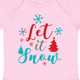 thumbnail image 4 of Inktastic Let It Snow, Snowflakes, Christmas - Red Blue Gray Boys or Girls Baby Bodysuit, 4 of 5