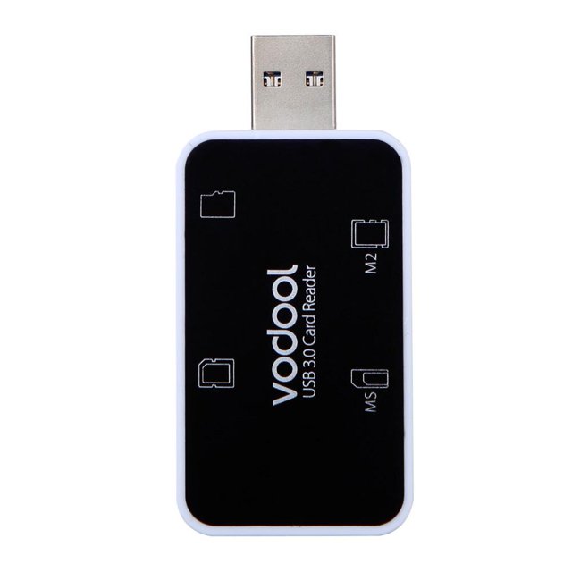 Vodool USB 3.0 4 en 1 Lector de tarjetas de memoria flash portátil digital Soporte MS M2 Tmvgtek Componentes de la computadora