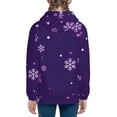 thumbnail image 6 of Kdxio Crystal Purple Snowflake Pattern Kids Boys Girls Zip Up Hoodie 3D Printed Hooded Sweatshirt Hoody Coat with Pocket 7-12 Y-Medium, 6 of 6