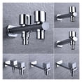 thumbnail image 3 of Robinet de Laveuse à 2 Sorties d'Eau, Bec Double pour Jardin et Extérieur, Plaqué Chrome, Caractéristiques Polyvalentes, 3 of 5