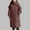 Coffee, variant on DYTTDG Women's Winter Outdoor Plus Size Long Coat Fashion Solid Color Zipper Casual Long Sleeve Hooded Jacket with Pockets Bread Clothes on Clearance Christmas Gift