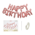 thumbnail image 2 of Kit de globos metálicos con letras Happy Birthday  color Coral, 2 of 5