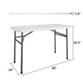 thumbnail image 5 of Afuera Living 4 ft. Straight Folding Utility Table Indoor & Outdoor in White, 5 of 8