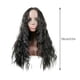 thumbnail image 3 of Pelucas con flequillo para mujer, peluca ondulada suelta, negra, de longitud media, con cabello rizado, peluca de simulación para mujer, fibra química, seda de alta temperatura. Una regla., 3 of 3