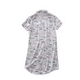 thumbnail image 2 of SWSMCLT Women's Short Sleeve Nightgown Cute Button Up Sleep Shirt Sleepwear Cotton Knee Length Nightshirt Summer Dark Grey X-Large, 2 of 4
