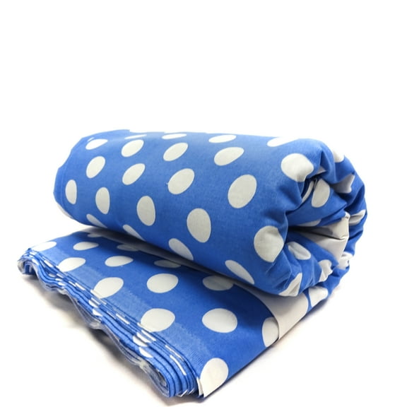 Shason Textile (8 Yards Cut) 100% Cotton Solid Quilting Fabric, Provence / White Big Dots