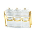 thumbnail image 2 of WeiLaiKeQi Nuts Candy Container Snack Tray with Lid with Stand Snacks Serving Platter Divided Dried Fruit Dish for Kitchen Cookies Clear, 2 of 9