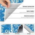 thumbnail image 3 of Christmas Dish Drying Mat White Snowflakes Snow Blue Dish Drainer Mat for Kitchen Counter 16 x 18 Inch Winter Absorbent Microfiber Dishes Pad, 3 of 8