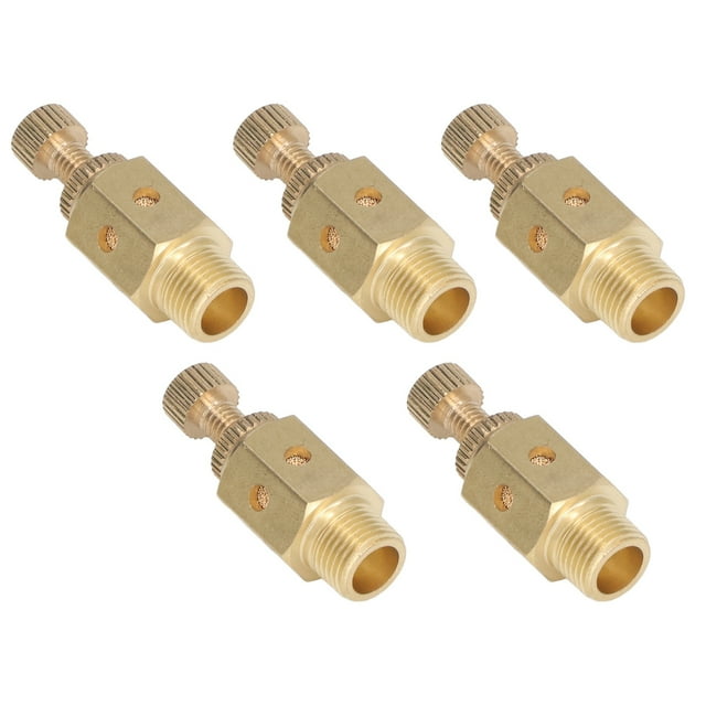 Pneumatic Muffler, Brass 5Pcs Air 1.0Mpa Easy Installation For Filtering