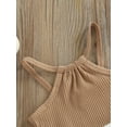 thumbnail image 5 of Coduop Toddler Baby Girls Summer Bodysuit Playsuit Ribbed Sleeveless Jumpsuit,with Belt Bag, 5 of 9
