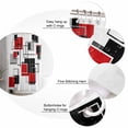 thumbnail image 7 of Shower Curtains Abstract Black Red Geometric Bath Curtain Stripes Modern Art Waterproof Bathroom Shower Curtain Set with Hooks Decoration 72 x 84 Inches, 7 of 7
