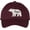 Maroon, variant on Papa Bear Embroidered Baseball Cap Casual Mid Profile Dad Hat Father’s Day Gift (Black)