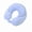 Light blue, variant on Memory Foam Travel Pillow U Shaped Support Pillow with Button, Super Headrest For Airpl Great Lightweight Portable
