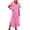 Hot Pink, variant on Tqcoqu Women's V Neck Short Sleeve Side Slit Loose Maxi Casual Dresses with Pockets,Army Green Women's S-XXL