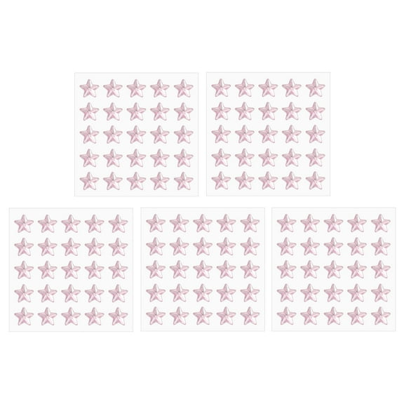 Uxcell Star Stickers, Self Adhesive Acrylic Star Rhinestones Jewel Sticker Sheet for Crafting Nail Decor Pink