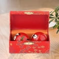 thumbnail image 1 of 2 Pieces Hand Massage Balls Baoding Balls with Storage Box Durable Smooth Chinese Exercise Handballs for Children Middle Aged People Parents Panda Red, 1 of 10