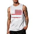 thumbnail image 2 of LNZGNM Mens Graphic Tank Tops Plus Size 4th of July Shirts Stylish American Flag Muscle Sleeveless Tank Tops Gym Tee Shirts,White XL, 2 of 3