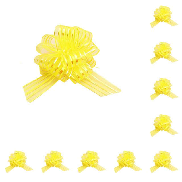 Lazo para envolver regalos Naiovety Suministros festivos Amarillo brillante 10Conjunto