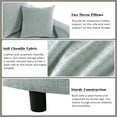 thumbnail image 6 of Euroco Oversized Round Chenille Chaise Lounge with Tufted Seat, Removable Pillows & High-Density Cushion – Modern Upholstered Lounge Chair for Bedroom or Living Room, 6 of 9