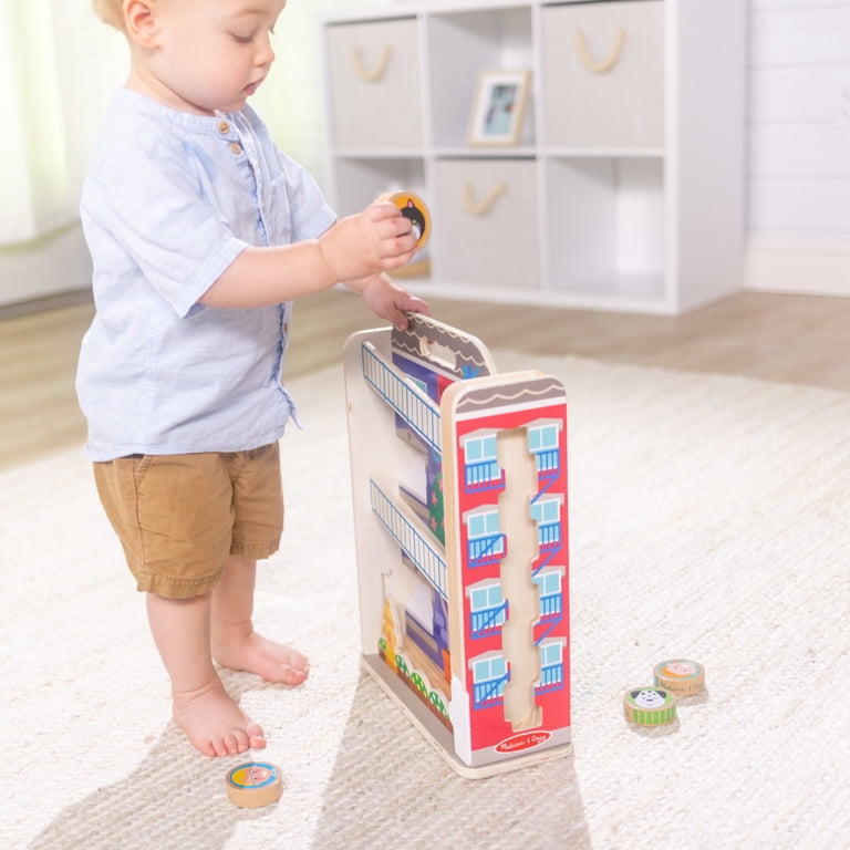 Melissa & Doug GO Tots Wooden Town House Tumble, 6 Disks photo 6
