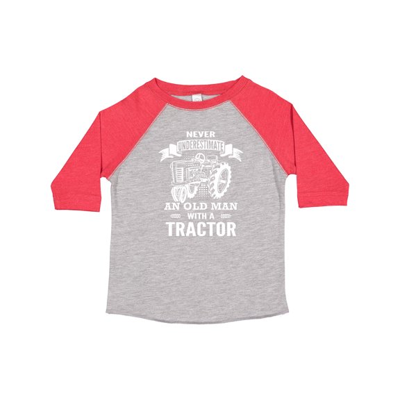 Inktastic Old Man Tractor Boys Toddler T-Shirt