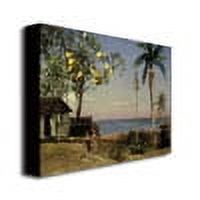 Trademark Fine Art "Tropical Scene" Canvas Art by Albert Biersdant