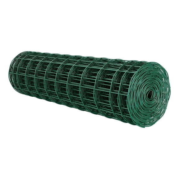 KFFKFF Farm Fence, 39 x 787 in, 4 x 4 in Mesh 2.1mm Galvanized Steel Wire Fencing for Livestock, Durable Vinyl Coated Animal Enclosure Fence for Cattle, Hog, Sheep, Cage Wire, Garden Fencing, Green