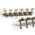 thumbnail image 2 of 2X 12 Strings Acoustic Guitar Tuning Pegs Chrome Plated Machine Heads 6L 6R Acoustic Guitar Instruments Accessory Part, 2 of 8