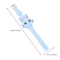 thumbnail image 4 of CIMAXIC Birthday Silicone LED Cartoon Watch Rabbit Shape Wristwatch Clamshell Electronic Watch Birthday Gift Party Favor for Kid Child Children Toddlers Sky-blue,8.86"X2.17"X0.59", 4 of 4