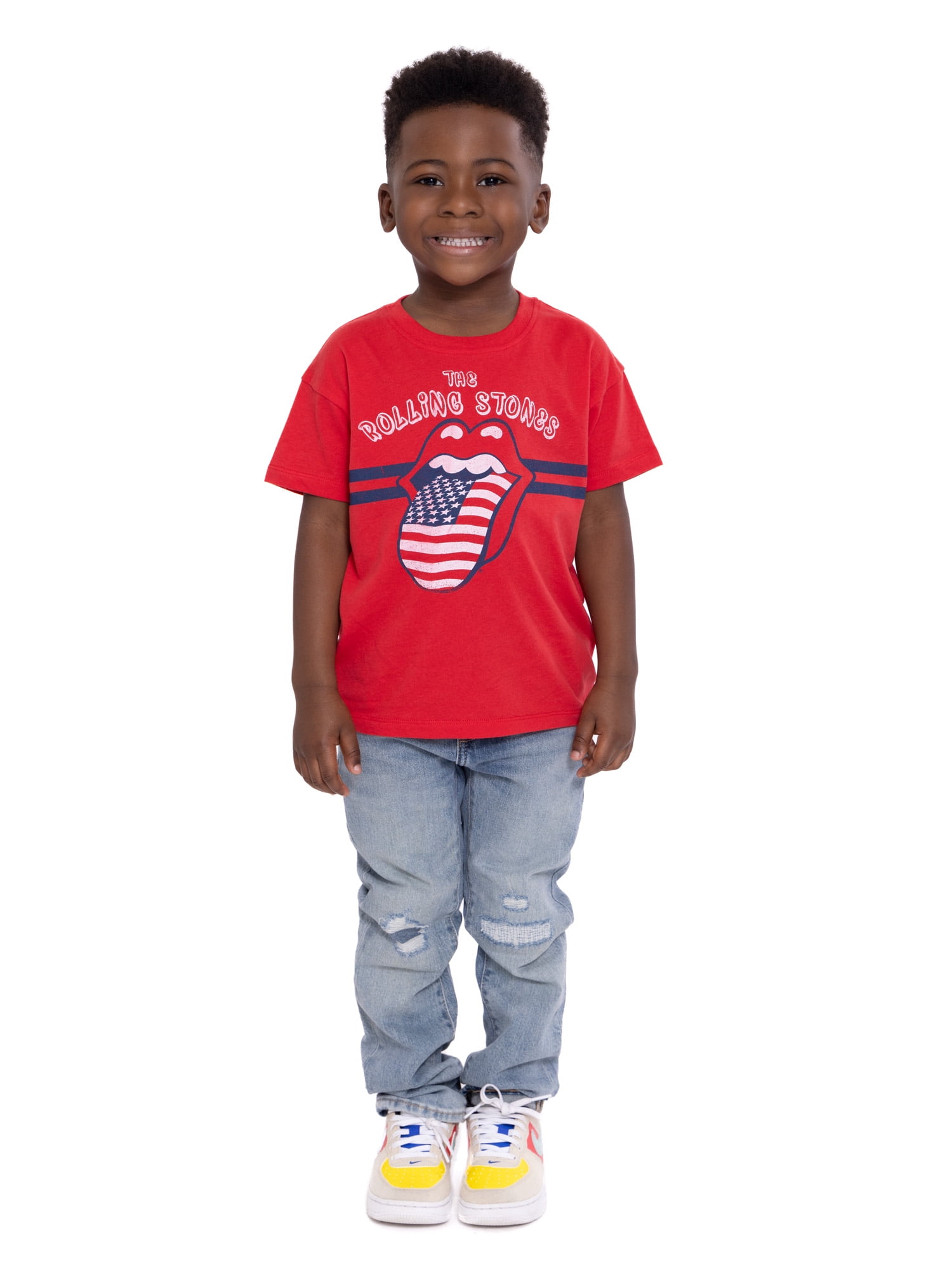 The Rolling Stones Toddler Boys or Girls Short Sleeve Americana Crewneck T-Shirt, Sizes 12M-5T