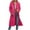 Hot Pink, variant on Womens Rain Jacket Casual Zip Up Long Sleeve Outdoor Shacket with Pockets Solid Peacoat