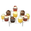 MyGift 3 Tier Semicircle Round Cupcake Display Stand, Clear Acrylic, 2 Pack