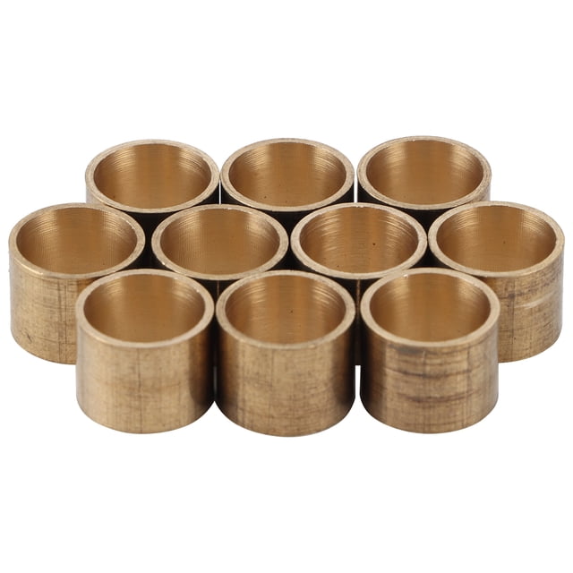 10 piezas de taco de billar con punta de latón y casquillos de cobre para billar, accesorios de reparación, 10 mm, sin dientes